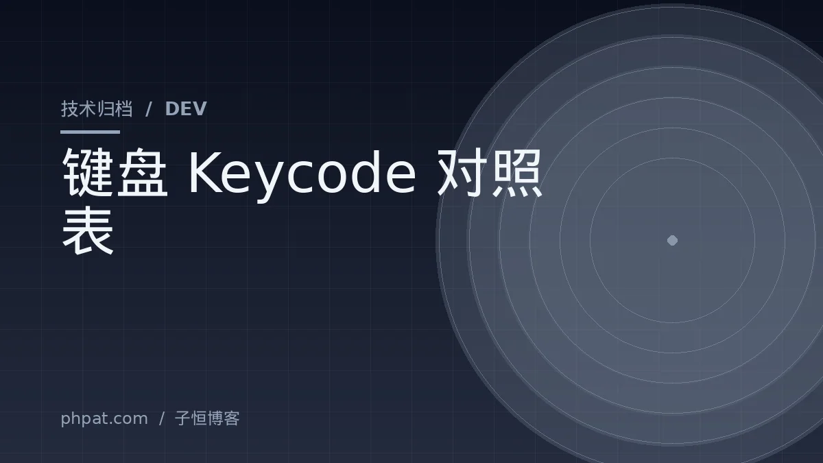 键盘Keycode对照表